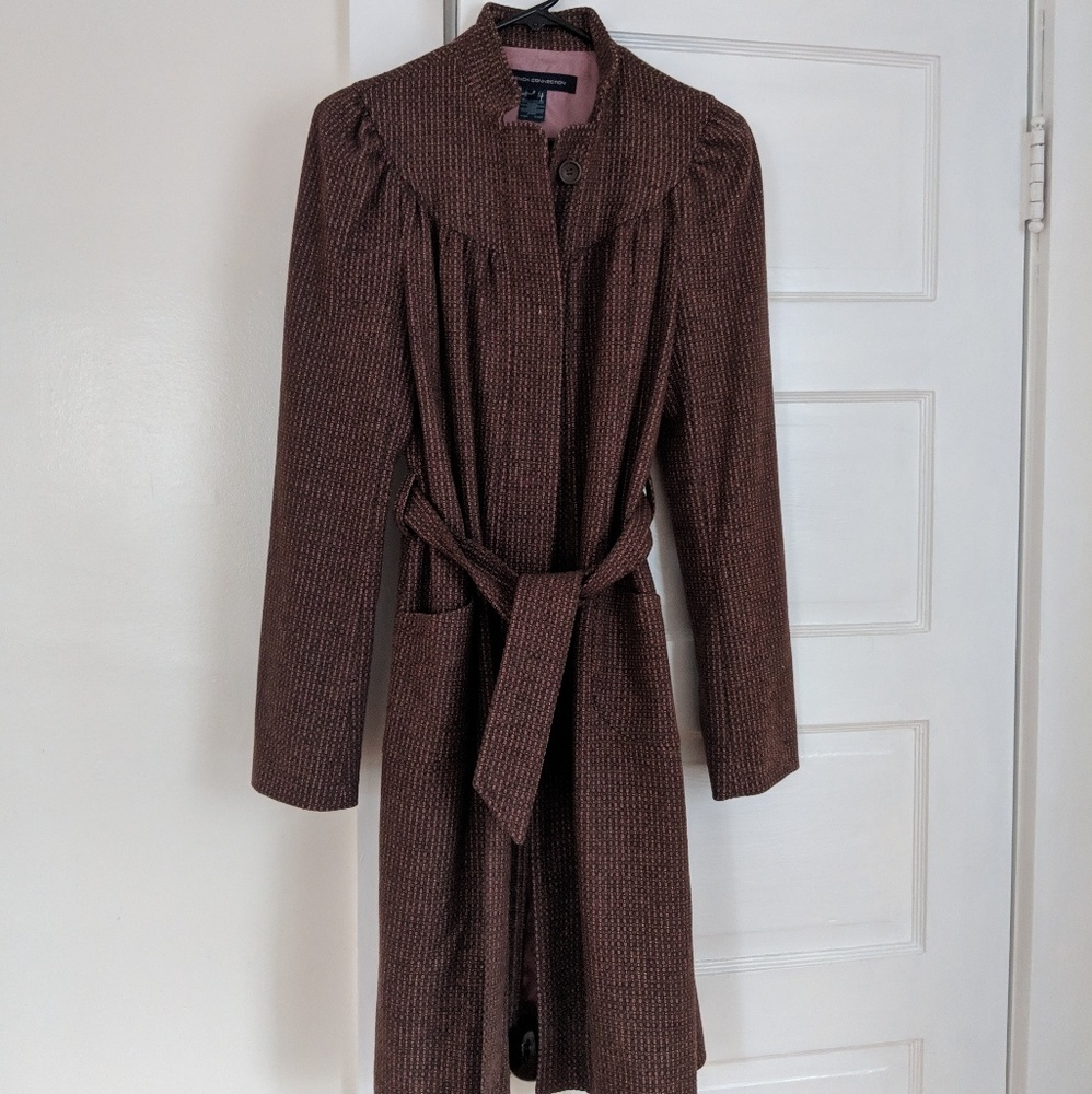EUC Lightweight French Connection tweed coat